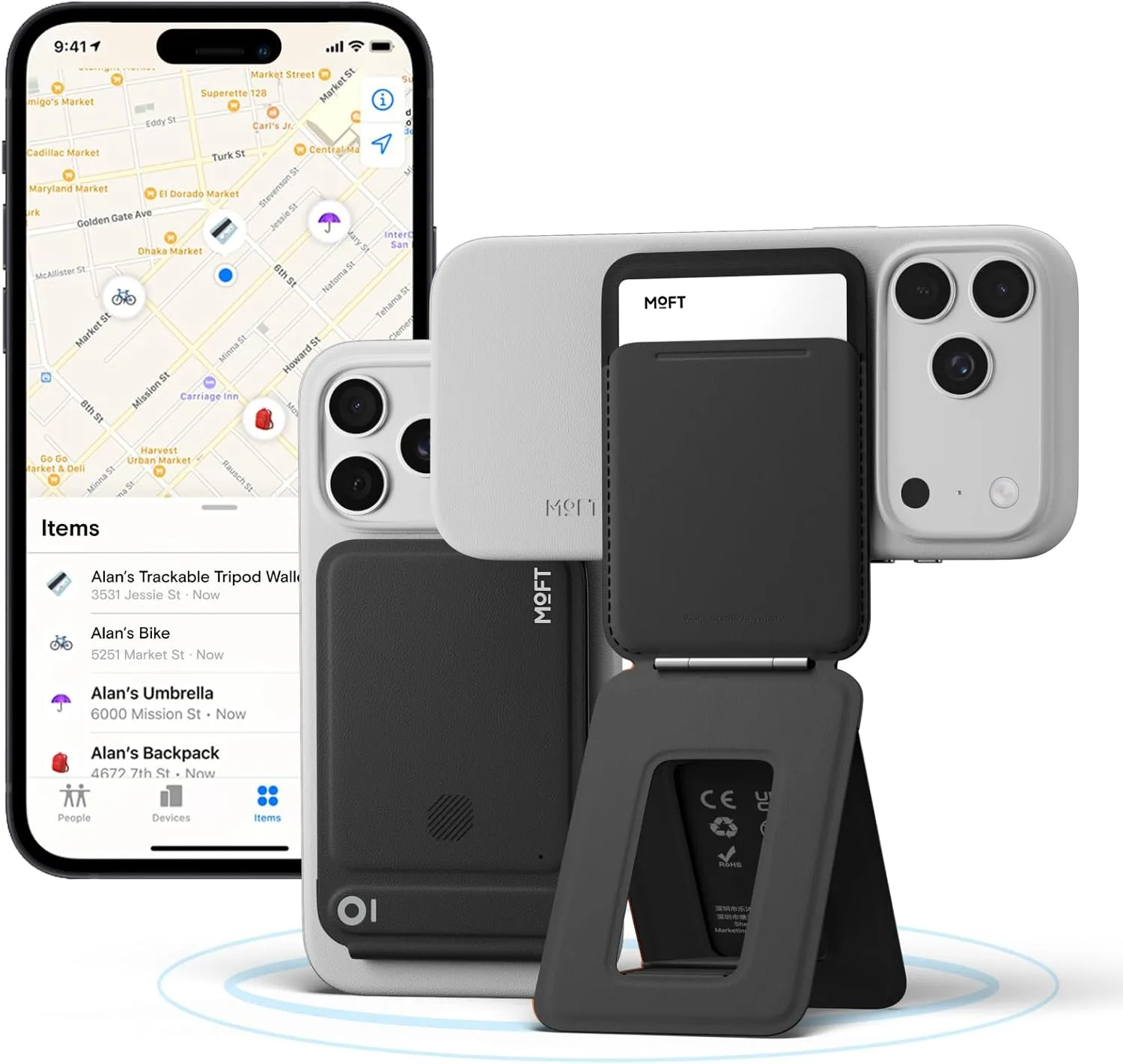 MOFT 8-in-1多機能スタンド（「探す」対応・Bluetoothシャッター付き）